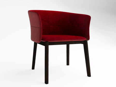 Zachte Curve-loungestoel 3D Model