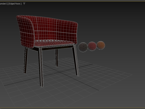 Soft Curve Lounge Chair 3D Model