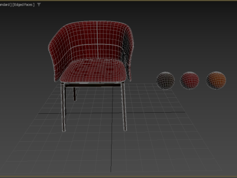 Soft Curve Lounge Chair 3D Model