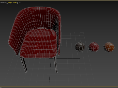 Soft Curve Lounge Chair 3D Model