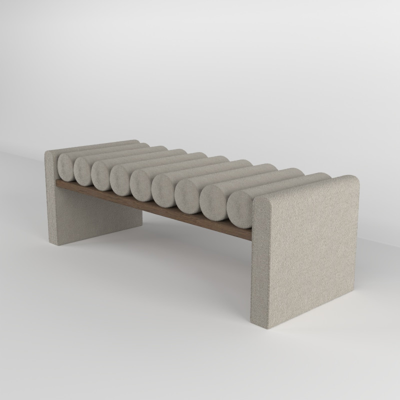 ロールクッションベンチ 3Dモデル .c4d .max .obj .3ds .fbx .stl .blend 