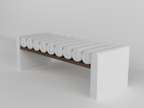 ロールクッションベンチ 3Dモデル