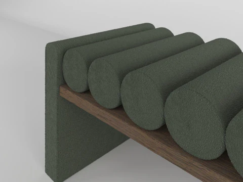 Roll Cushion Bench 3D Model