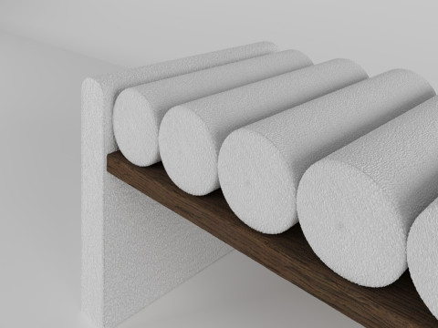 ロールクッションベンチ 3Dモデル