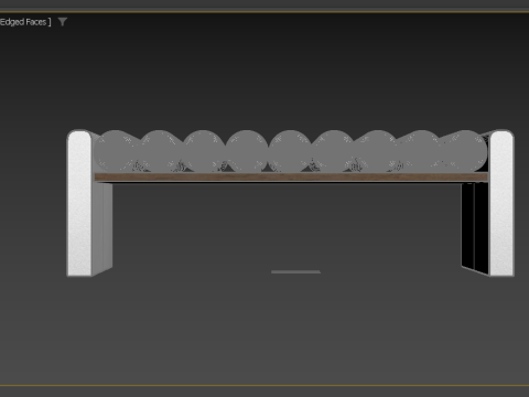 ロールクッションベンチ 3Dモデル