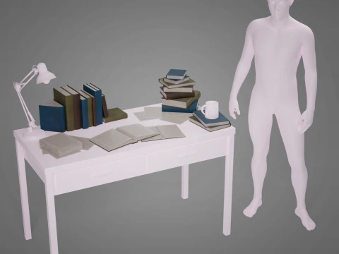 Realistic Low Poly Book and Paper Props Pack - Game-Ready PBR Low-poly 3D Model