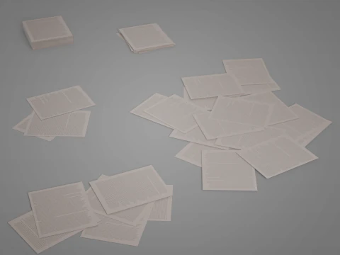 Realistic Low Poly Book and Paper Props Pack - Game-Ready PBR Low-poly 3D Model