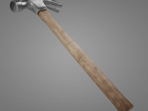 Claw Hammer Alat Siap Permainan Poli Rendah PBR 2K Model 3D