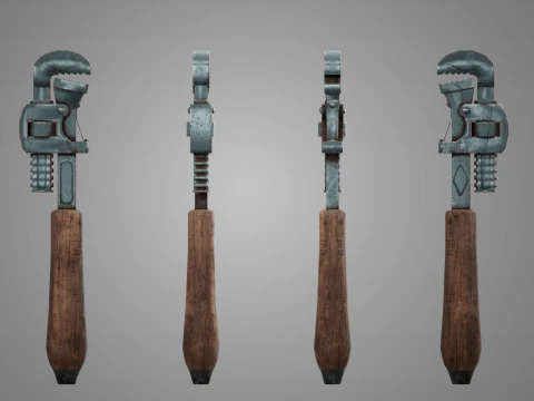 Vintage Hand Tools Pack Low Poly Game-Ready Tools PBR 2K 3D Model