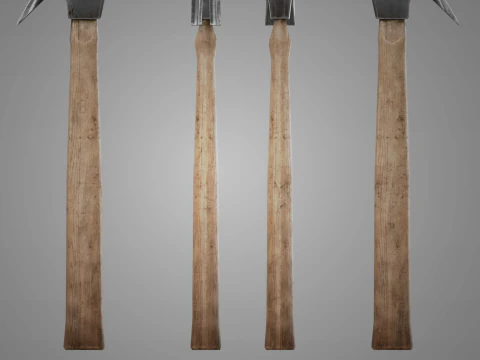 Vintage Hand Tools Pack Low Poly Game-Ready Tools PBR 2K 3D Model