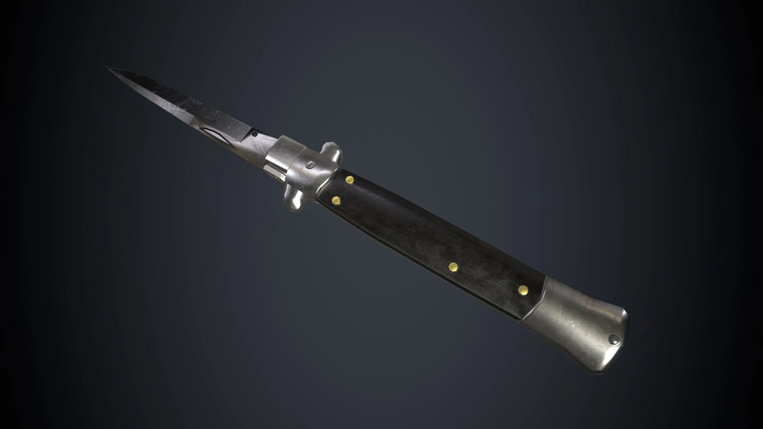 Stiletto Switchblade - Animated - Low Poly Game-Ready Weapon PBR 2K 3D Model .c4d .max .obj .3ds .fbx .stl .blend 