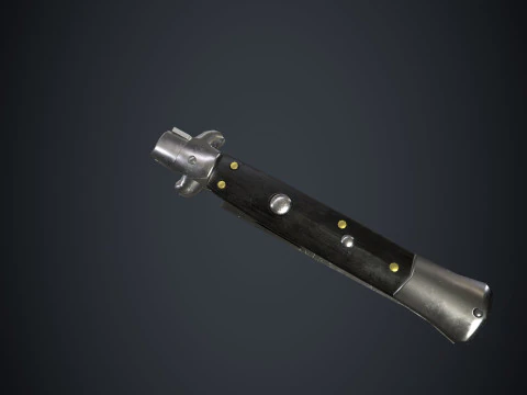 Stiletto Switchblade - Animated - Low Poly Game-Ready Weapon PBR 2K 3D Model