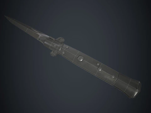 Stiletto Switchblade - Animated - Low Poly Game-Ready Weapon PBR 2K 3D Model