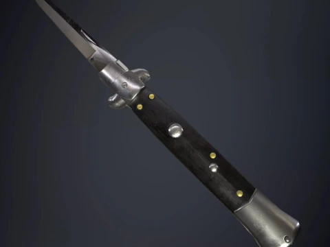 Stiletto Switchblade - Animated - Low Poly Game-Ready Weapon PBR 2K 3D Model