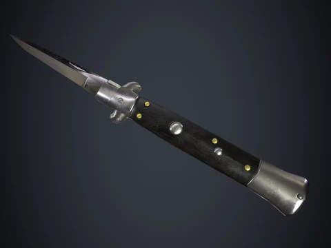 Stiletto Switchblade - Animated - Low Poly Game-Ready Weapon PBR 2K 3D Model