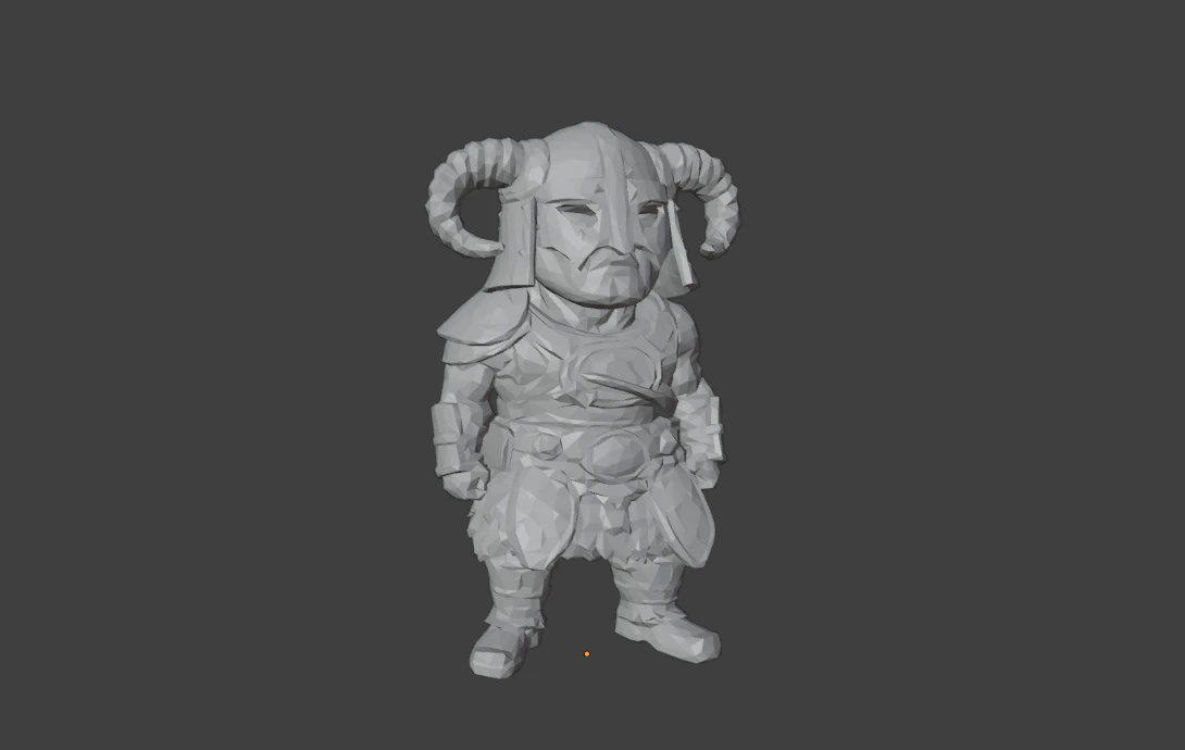 Collectible figure of Dovahkiin from the computer game TES 5 Skyrim 3D Print Model .c4d .max .obj .3ds .fbx .stl .blend