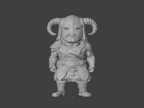 Collectible figure of Dovahkiin from the computer game TES 5 Skyrim 3D Print Model