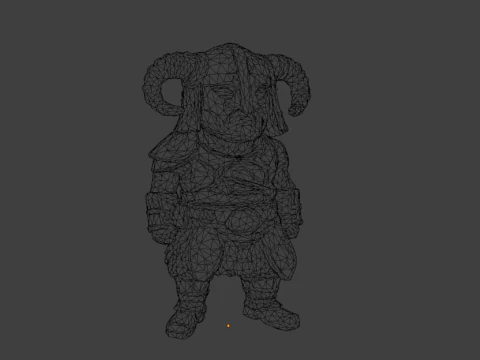 Collectible figure of Dovahkiin from the computer game TES 5 Skyrim 3D Print Model