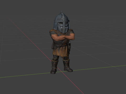 コンピュータ ゲーム TES V Skyrim に登場するホワイトランの戦士のモデル 3Dプリントモデル