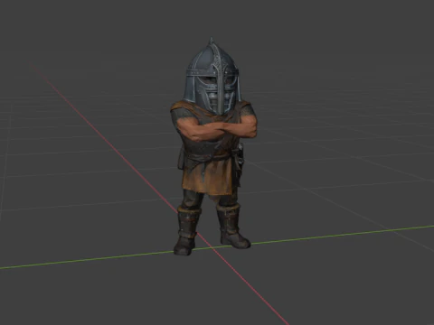 Modello di un guerriero Whiterun dal gioco per computer TES V Skyrim Modello di stampa 3D