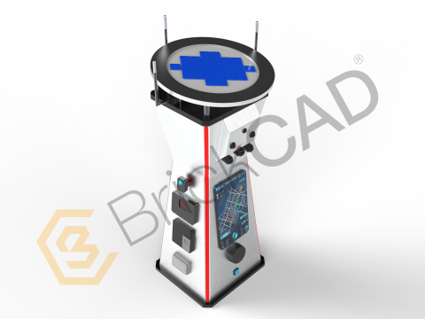Slim verkeerscontrolesysteem CAD-model voor slimme stadsinfrastructuur 3D Model