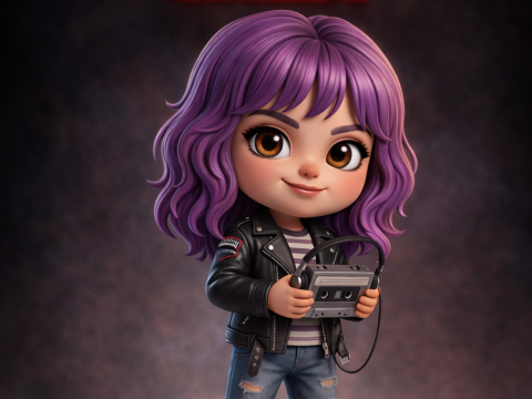 若い女の子のサウンドトラック ストレンジ シングス 80 年代 SF ちびコレクション 3Dプリントモデル