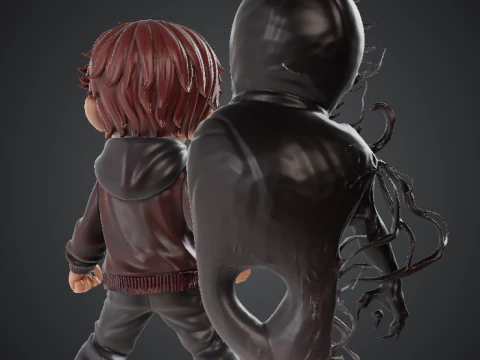 Menino aterrorizado Stranger Things 80s Sci-Fi Chibi Collection Modelo de Impressão 3D