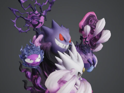 Pokmon Elemental Evolution Spiral Spectral Ascension Ghost Evolution Core 3D Print Model