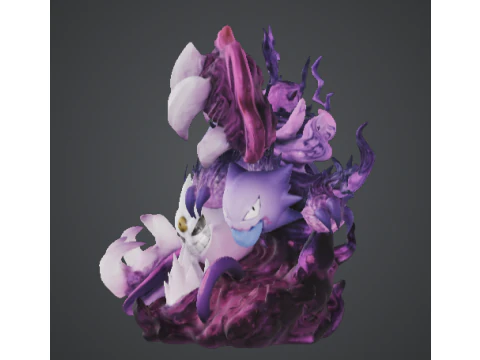 Pokmon Elemental Evolution Spiral Spectral Ascension Ghost Evolution Core 3D Print Model