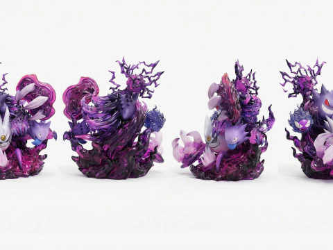 Pokmon Elemental Evolution Spiral Spectral Ascension Ghost Evolution Core 3D Print Model