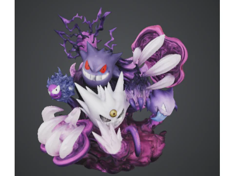 Pokmon Elemental Evolution Spiral Spectral Ascension Ghost Evolution Core 3D Print Model