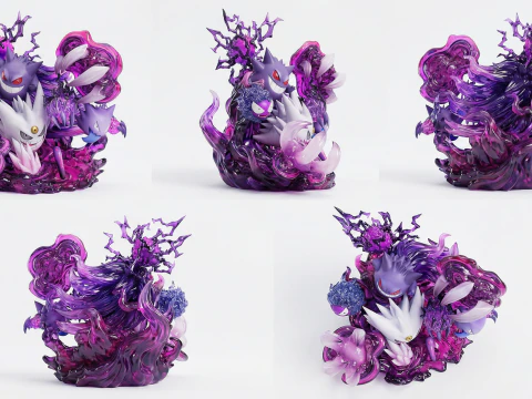 Pokmon Elemental Evolution Spiral Spectral Ascension Ghost Evolution Core 3D Print Model
