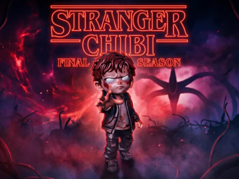 Stranger Chibi Final Sezonu O Despertar Psiquico 3D Baskı Modeli