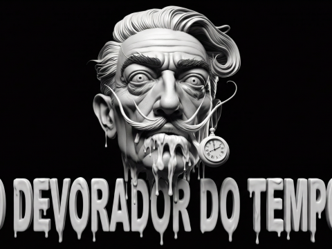 Dal Giger escultura clssica O Devorador do Tempo 3d head Model Cetak 3D