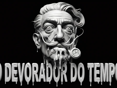 Dal Giger escultura clssica O Devorador do Tempo 3d head 3D Baskı Modeli