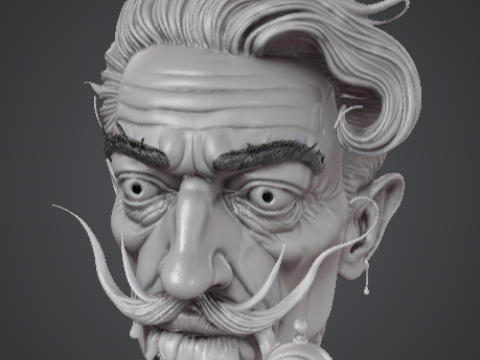 Dal Giger escultura clssica O Devorador do Tempo 3d head 3D Print Model