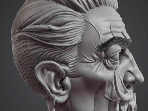 Dal Giger escultura cl&aacute;ssica O Devorador do Tempo 3d head Modelo de Impressão 3D