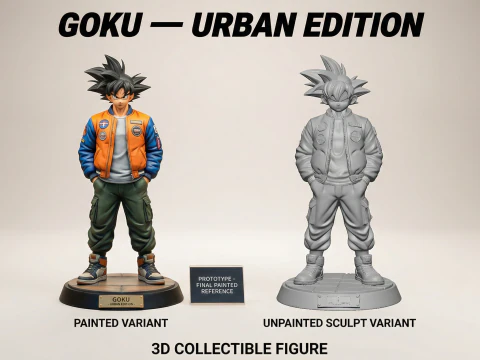 Goku Urban Edition 3D Collectible Figure 3D Print Model
