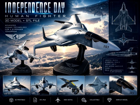 Independence Day Human Fighter 3D 모델