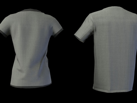 Low Poly Male Female Graphic T-Shirt Multiple Colors - 3D Clothing Model 3D Model