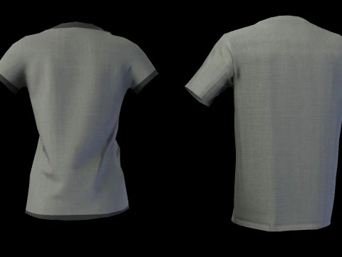 Low Poly Male Female Graphic T-Shirt Multiple Colors - 3D Clothing Model 3D Model