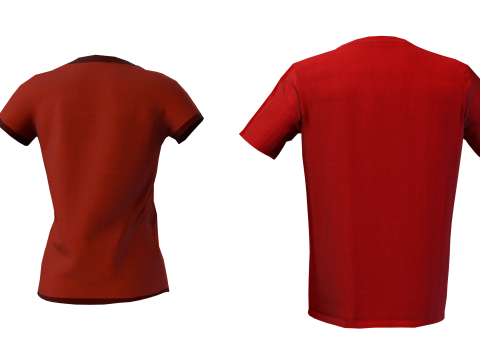 Low Poly Male Female Graphic T-Shirt Multiple Colors - 3D Clothing Model 3D Model