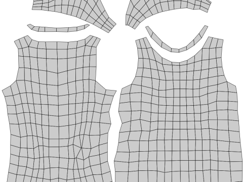 Low Poly Male Female Graphic T-Shirt Multiple Colors - 3D Clothing Model 3D Model