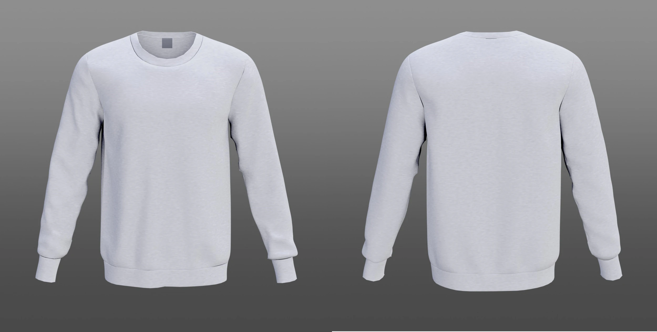 White sweatshirt - 3D Clothing model 3D Model .c4d .max .obj .3ds .fbx .stl .blend 