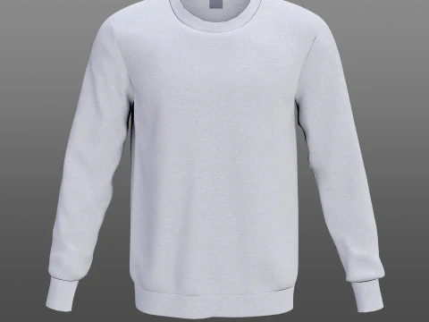 White sweatshirt - 3D Clothing model 3D Model