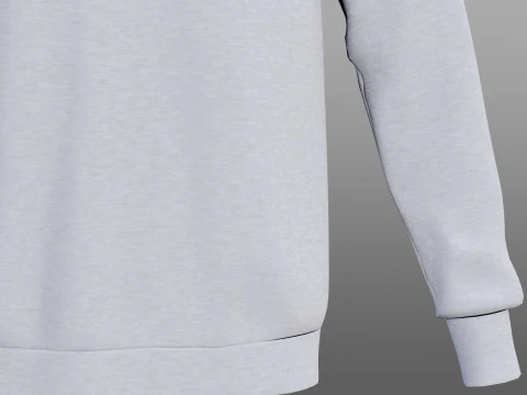White sweatshirt - 3D Clothing model 3D Model