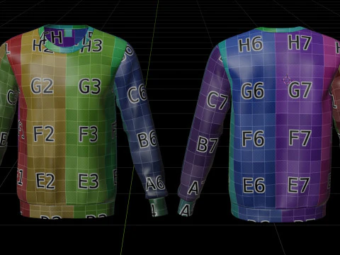 White sweatshirt - 3D Clothing model 3D Model