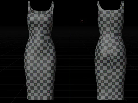 Bodycon pencil dress Clothing Model 3D Model