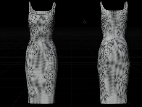Bodycon pencil dress Clothing Model 3D Model