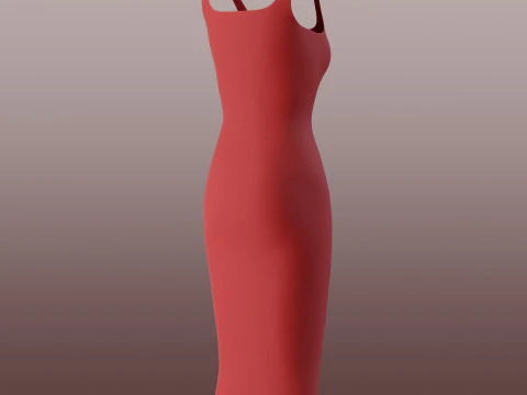 Bodycon pencil dress Clothing Model 3D Model